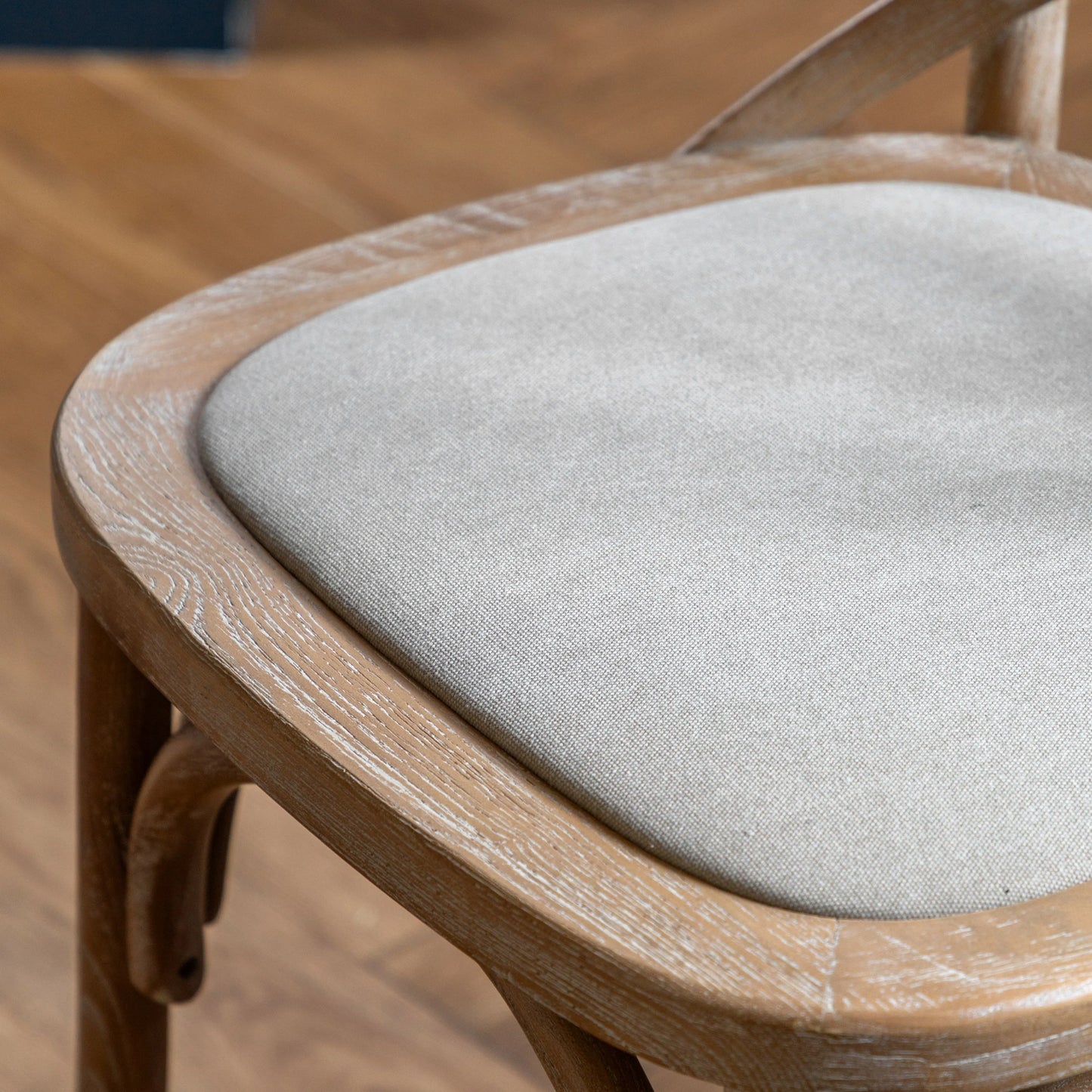 Gallery Direct Cafe Pair of Dining Chairs in Natural Linen