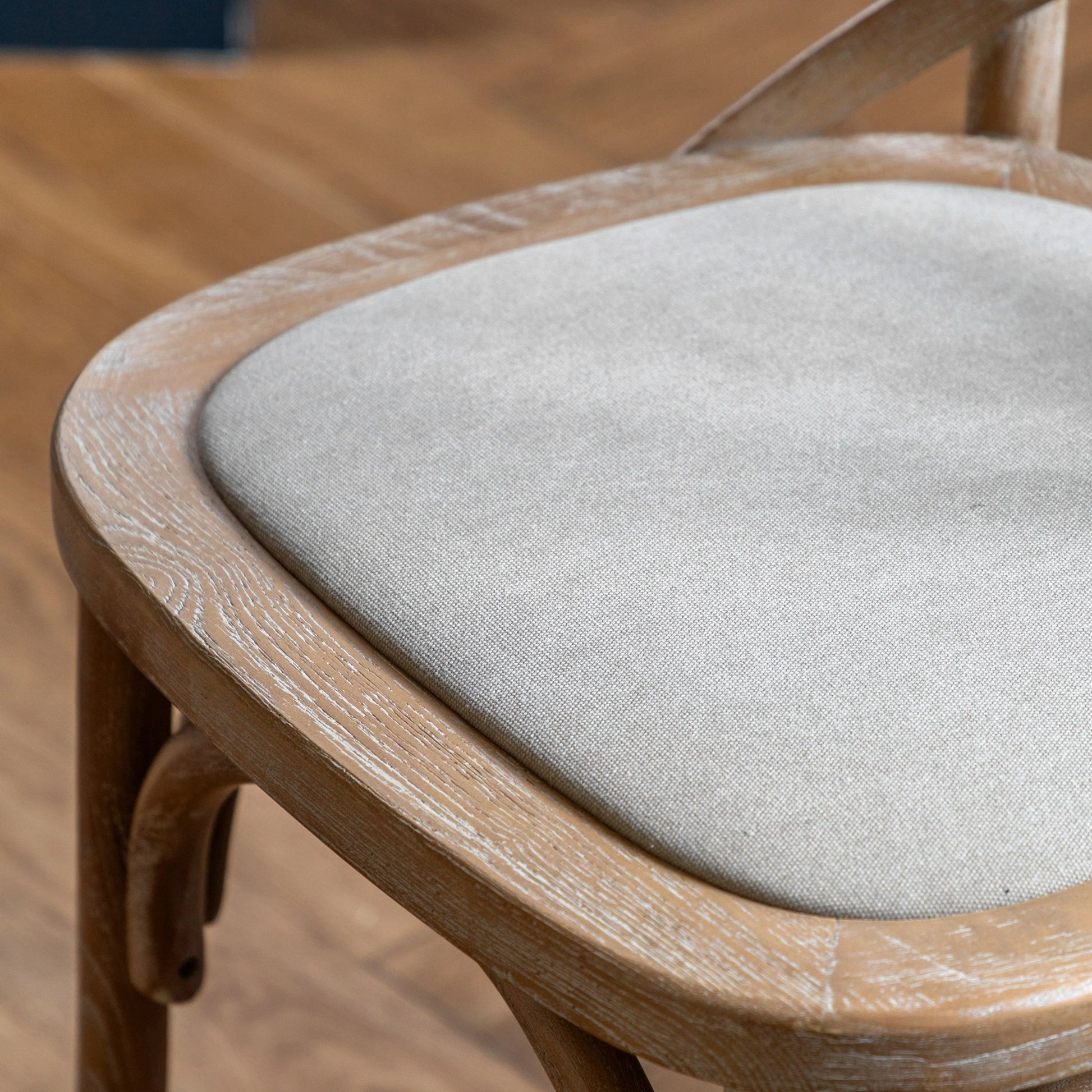 Gallery Direct Cafe Pair of Dining Chairs in Natural Linen