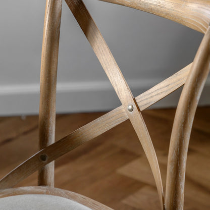 Gallery Direct Cafe Pair of Dining Chairs in Natural Linen