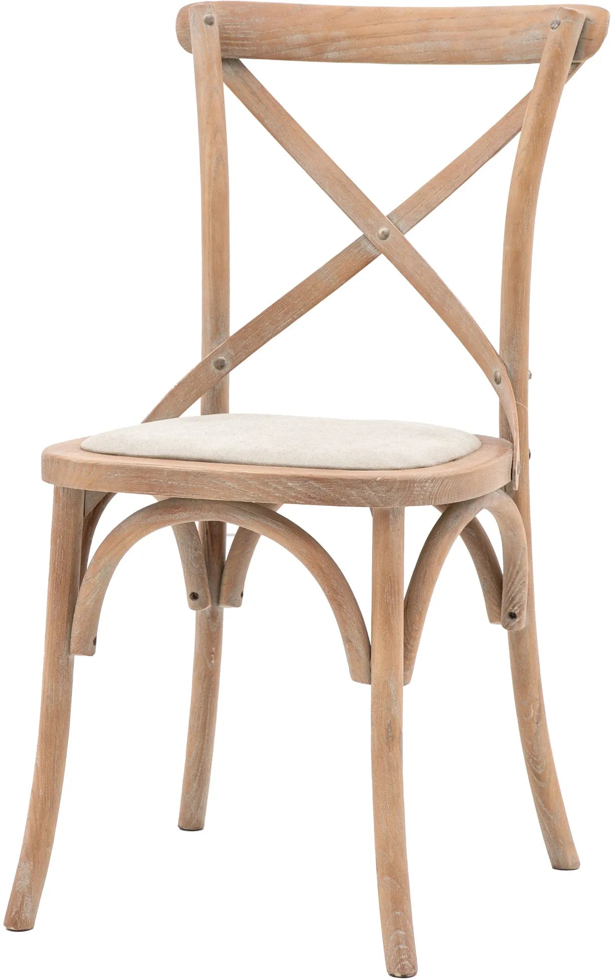 Gallery Direct Cafe Pair of Dining Chairs in Natural Linen