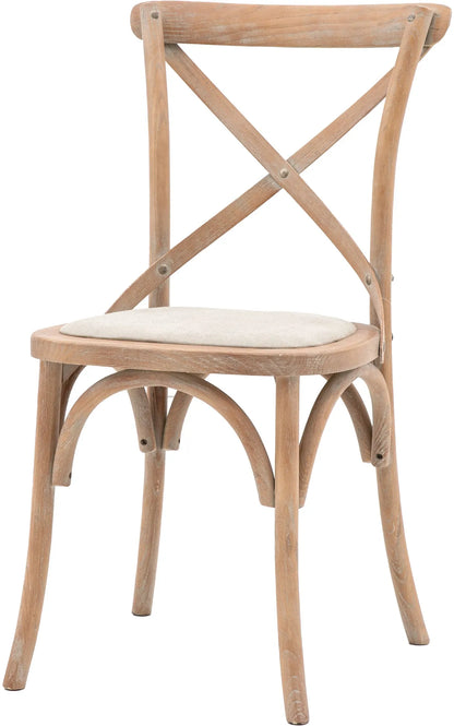 Gallery Direct Cafe Pair of Dining Chairs in Natural Linen