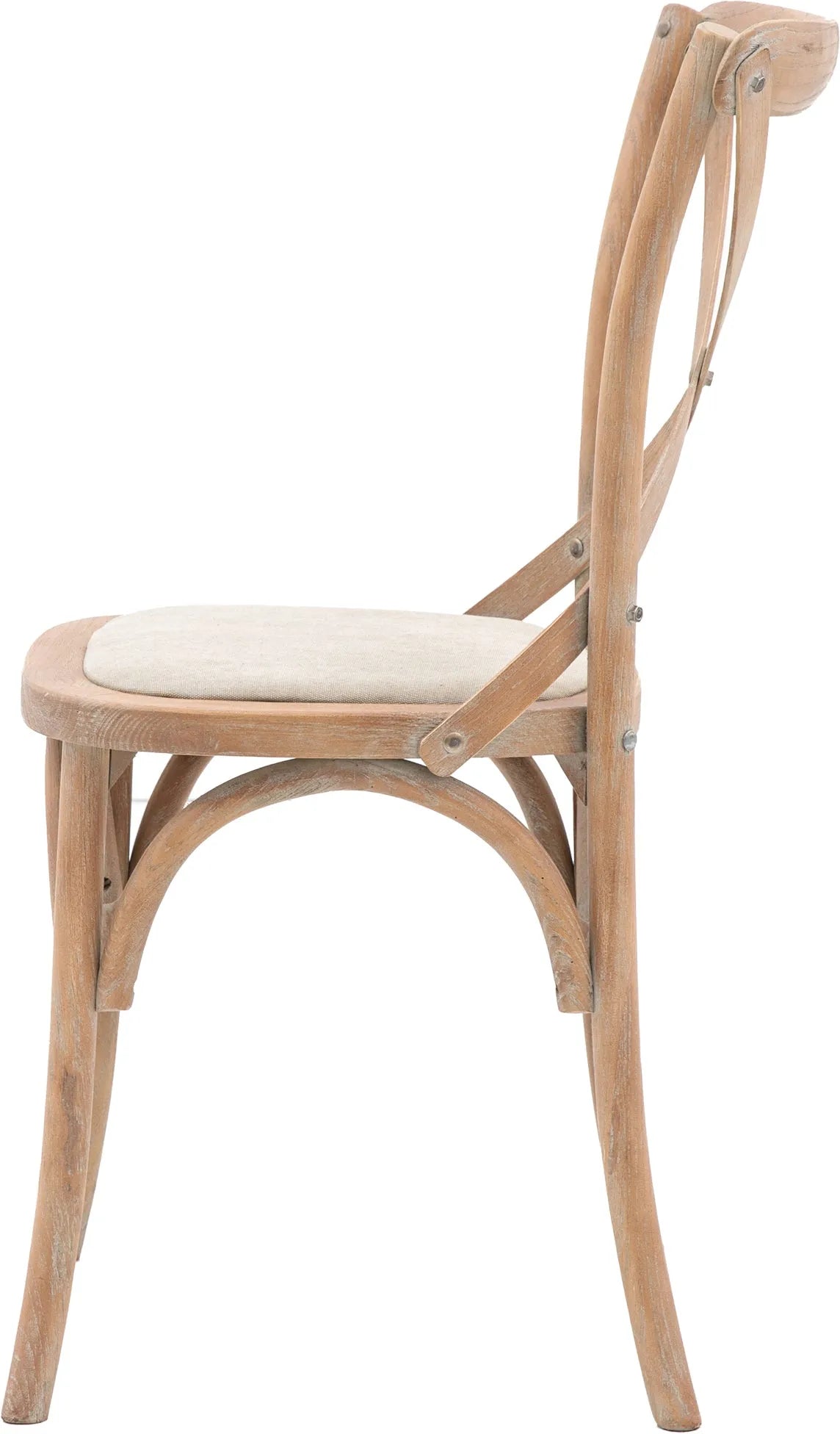 Gallery Direct Cafe Pair of Dining Chairs in Natural Linen