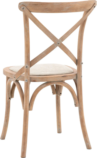 Gallery Direct Cafe Pair of Dining Chairs in Natural Linen