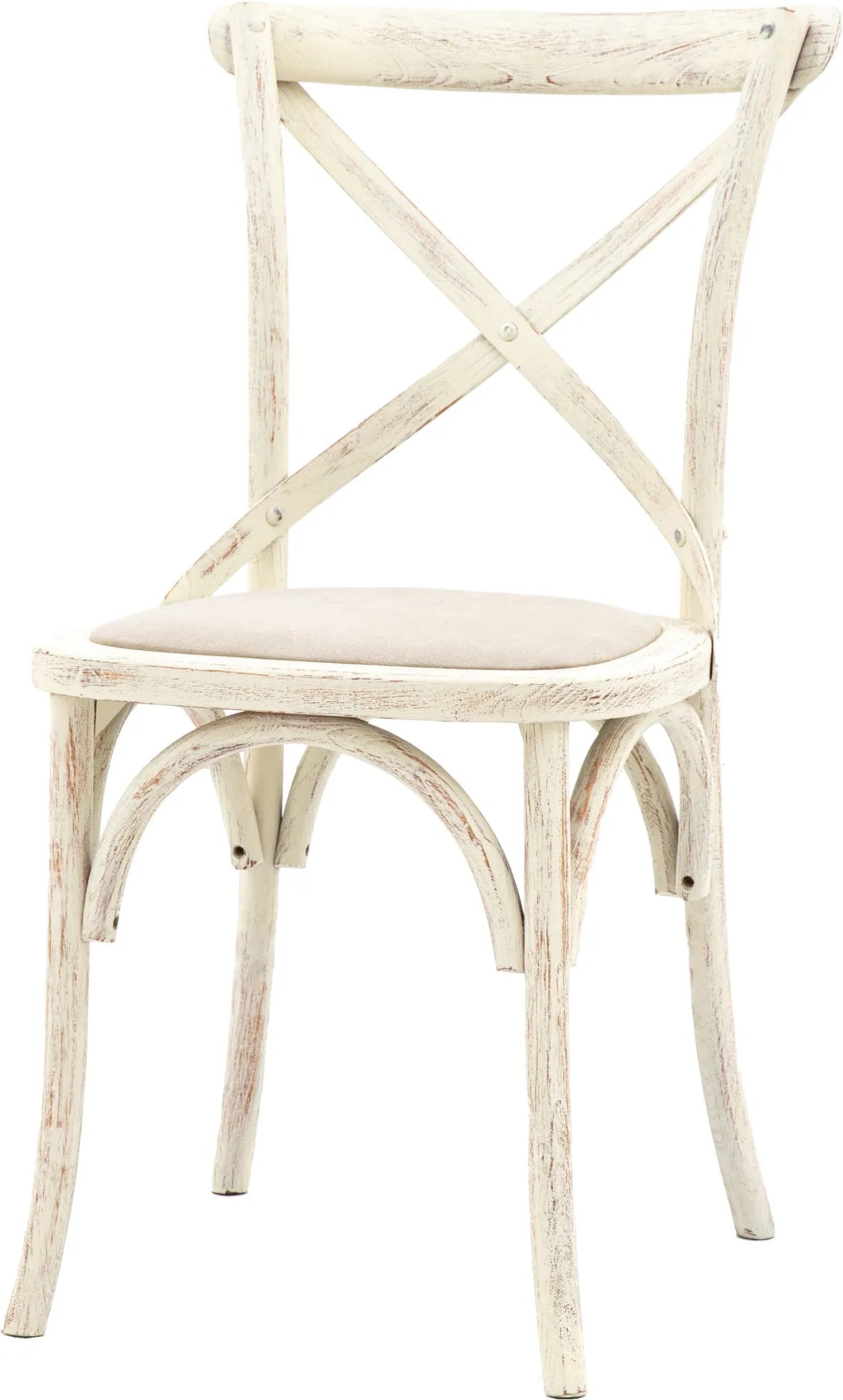 Gallery Direct Cafe Pair of Dining Chairs in White Linen