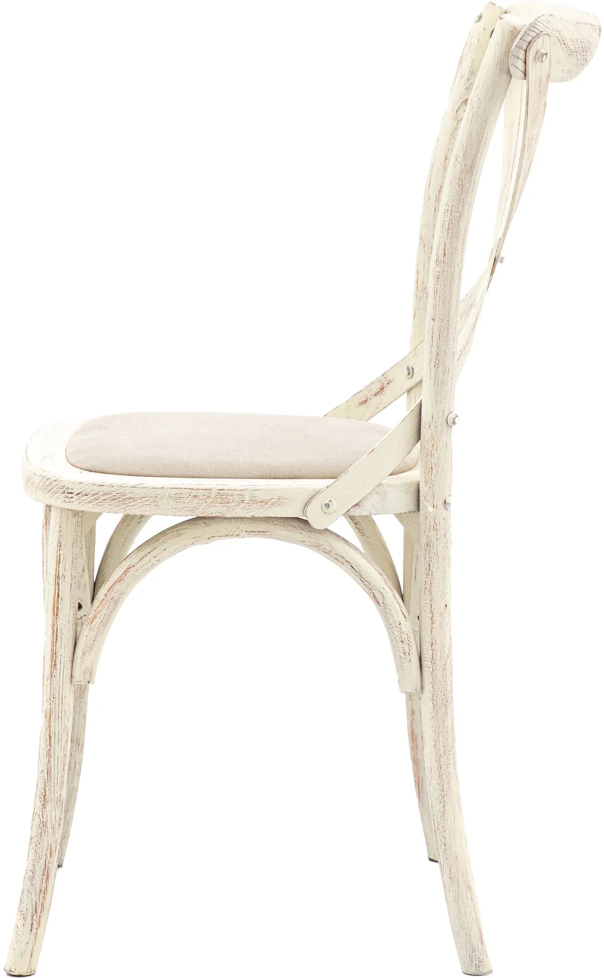 Gallery Direct Cafe Pair of Dining Chairs in White Linen