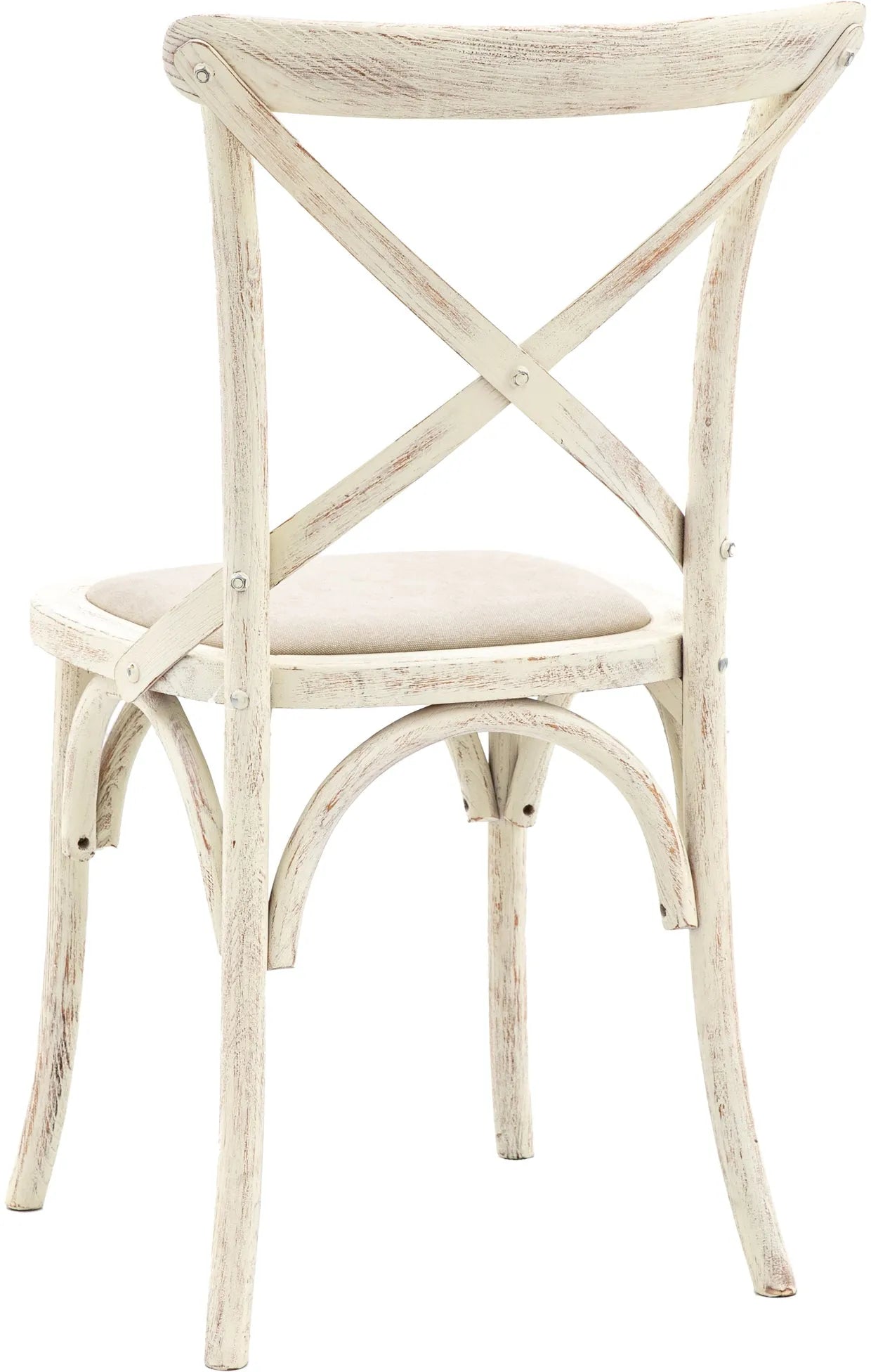 Gallery Direct Cafe Pair of Dining Chairs in White Linen