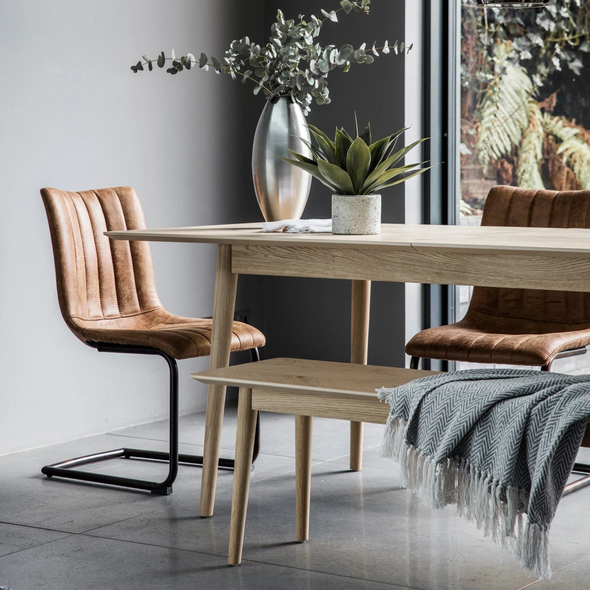 Gallery Direct Pair of Edington Dining Chairs in Brown