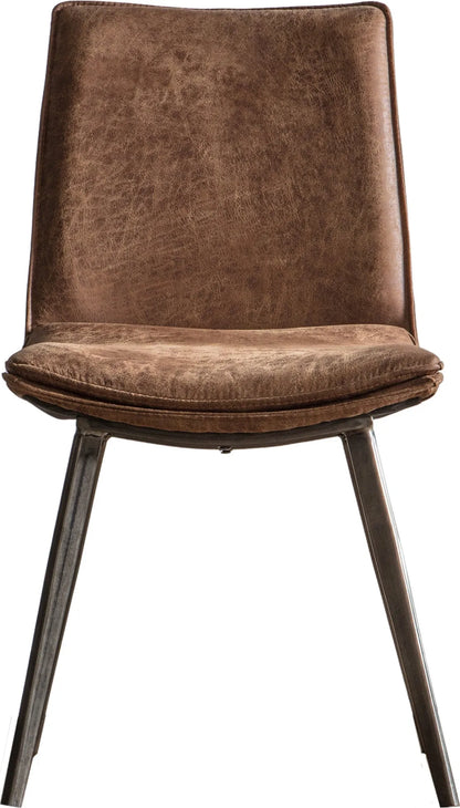 Gallery Direct Pair of Hinks Dining Chairs in Brown