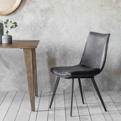 Gallery Direct Pair of Hinks Dining Chairs in Grey
