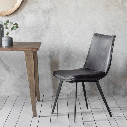Gallery Direct Pair of Hinks Dining Chairs in Grey