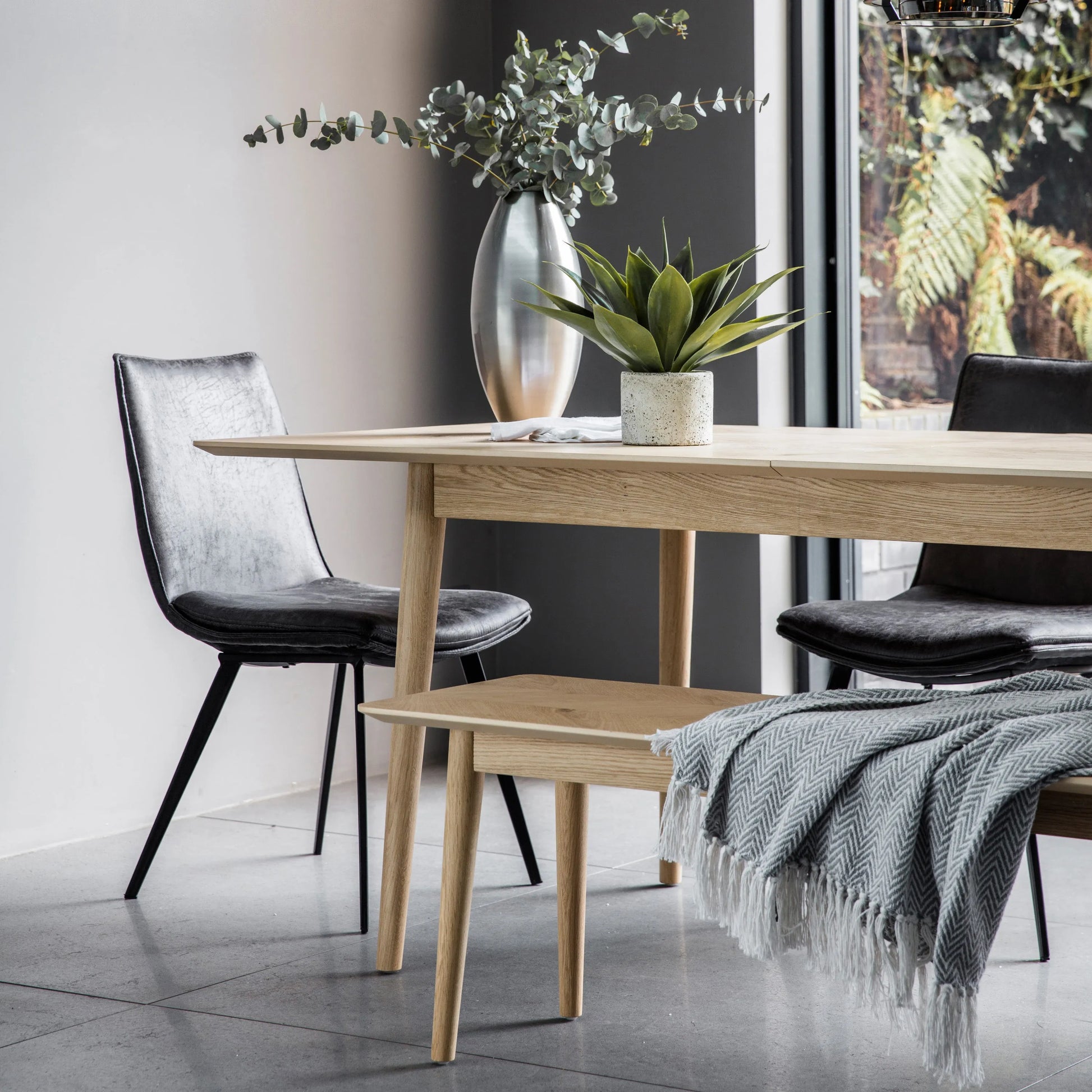 Gallery Direct Pair of Hinks Dining Chairs in Grey