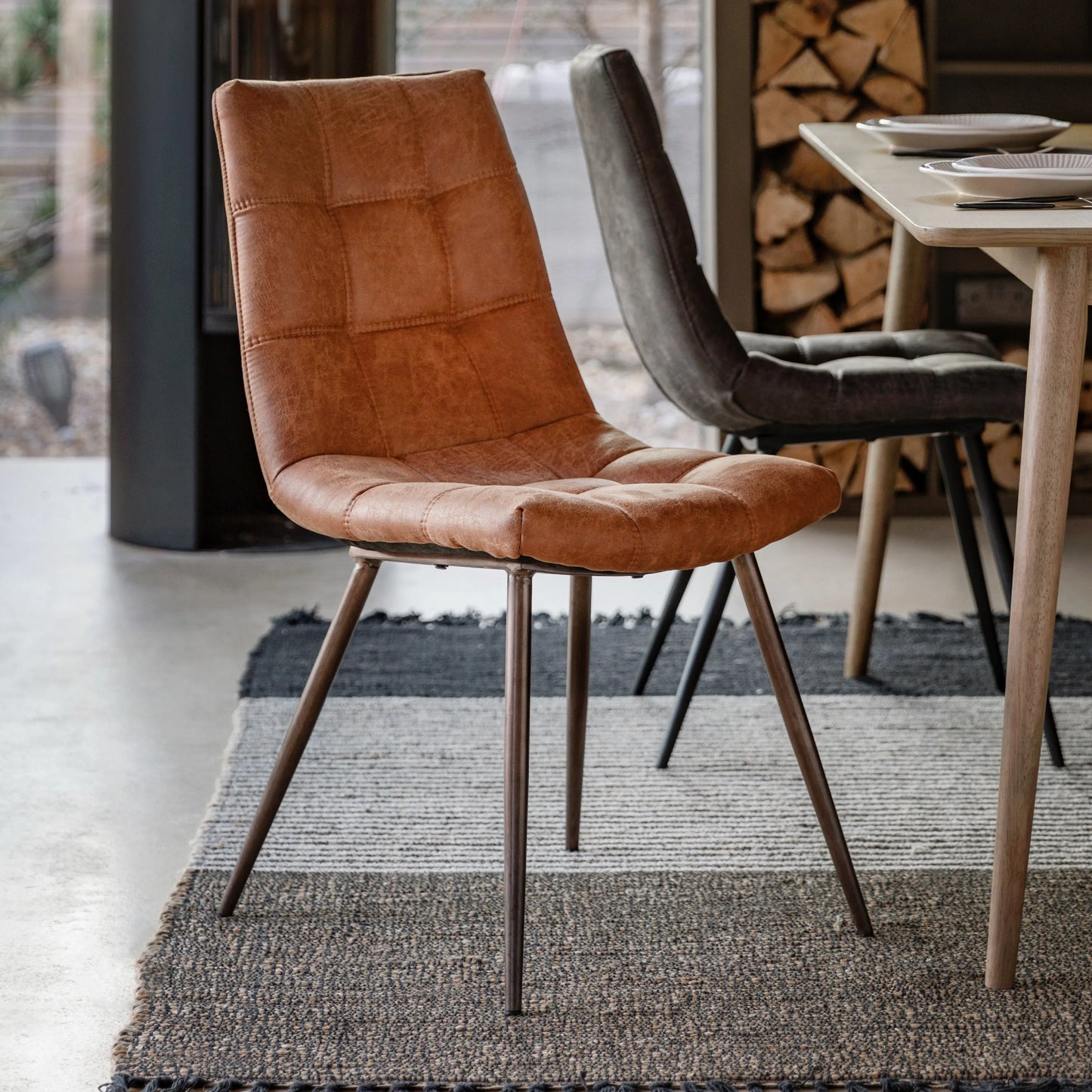 Gallery Direct Pair of Darwin Chairs in Brown