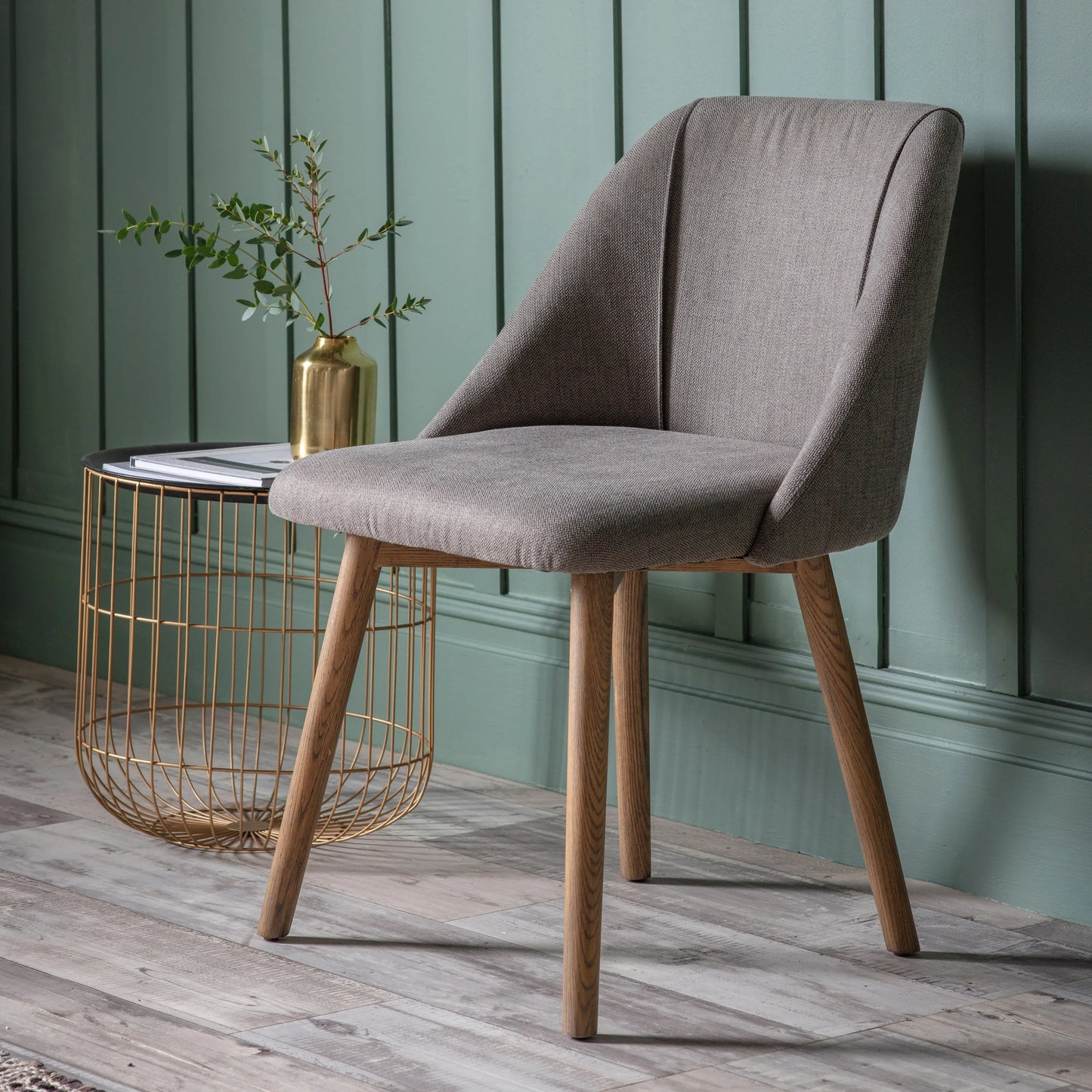 Gallery Direct Pair of Elliot Dining Chairs in Slate Grey