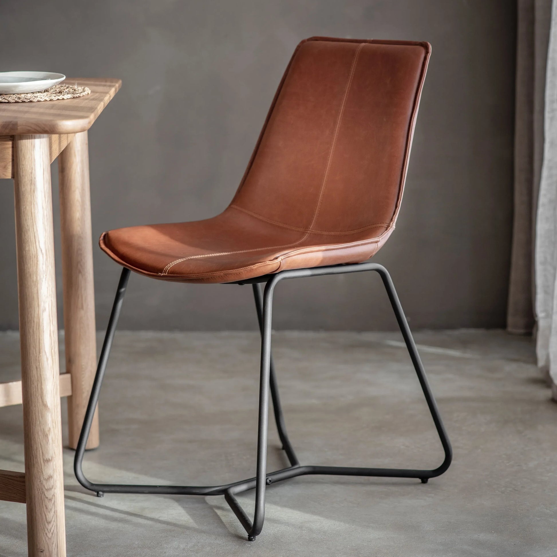Gallery Direct Pair of Hawking Dining Chairs in Brown