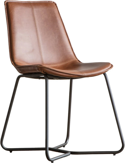 Gallery Direct Pair of Hawking Dining Chairs in Brown