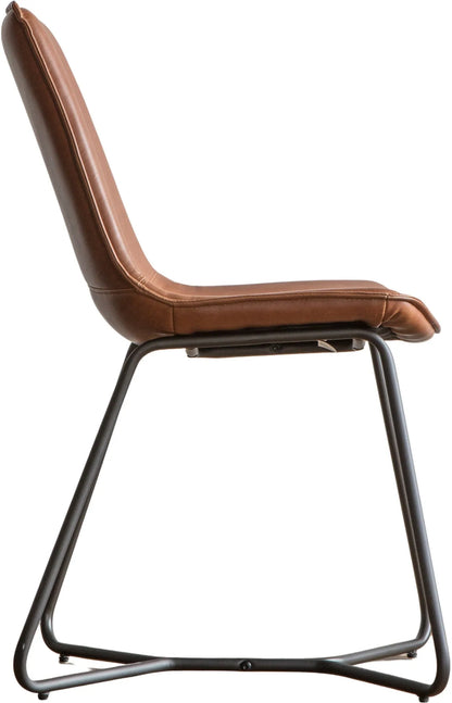 Gallery Direct Pair of Hawking Dining Chairs in Brown