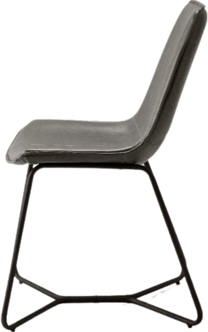 Gallery Direct Pair of Hawking Dining Chairs in Charcoal