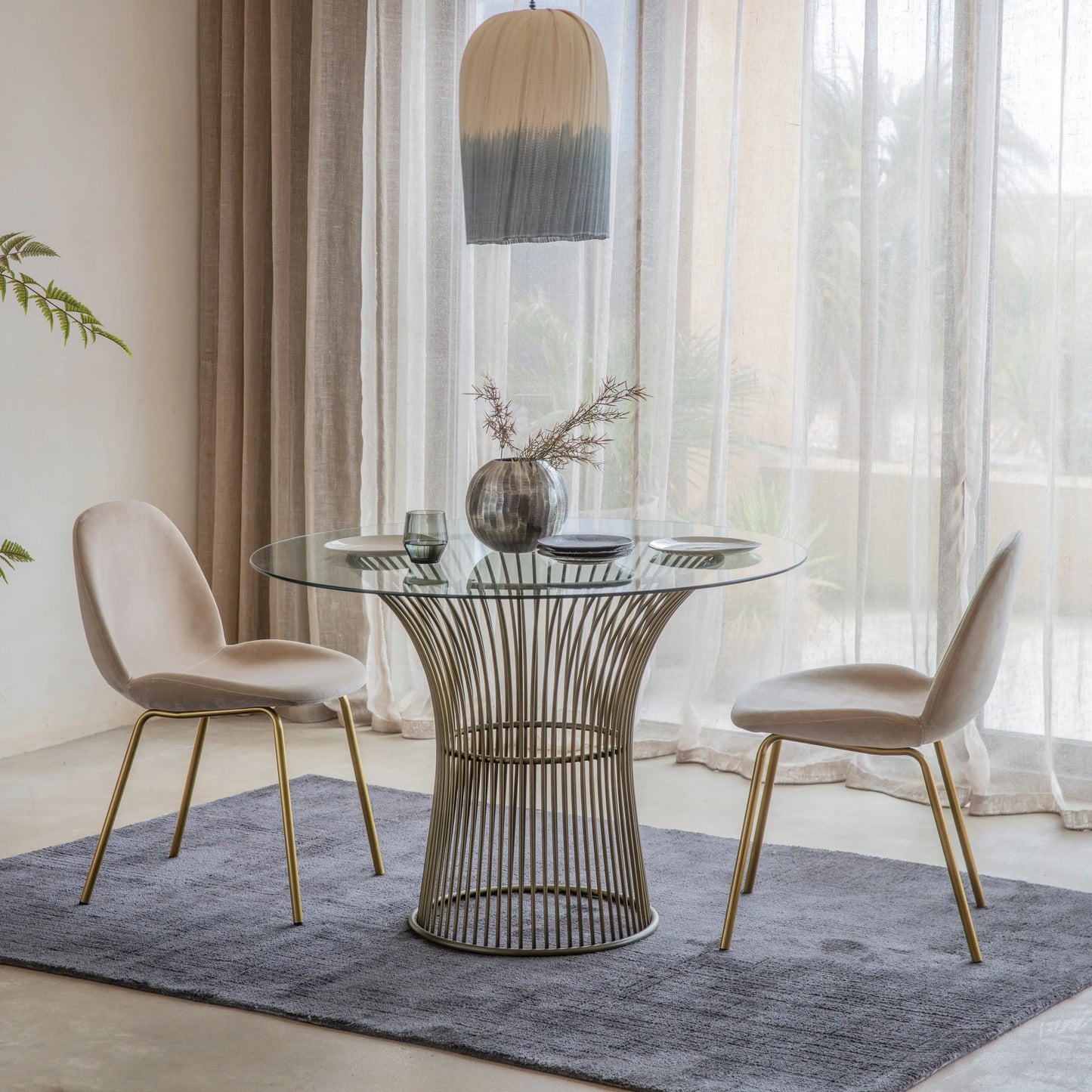 Gallery Direct Pair of Flanagan Dining Chairs in Oatmeal