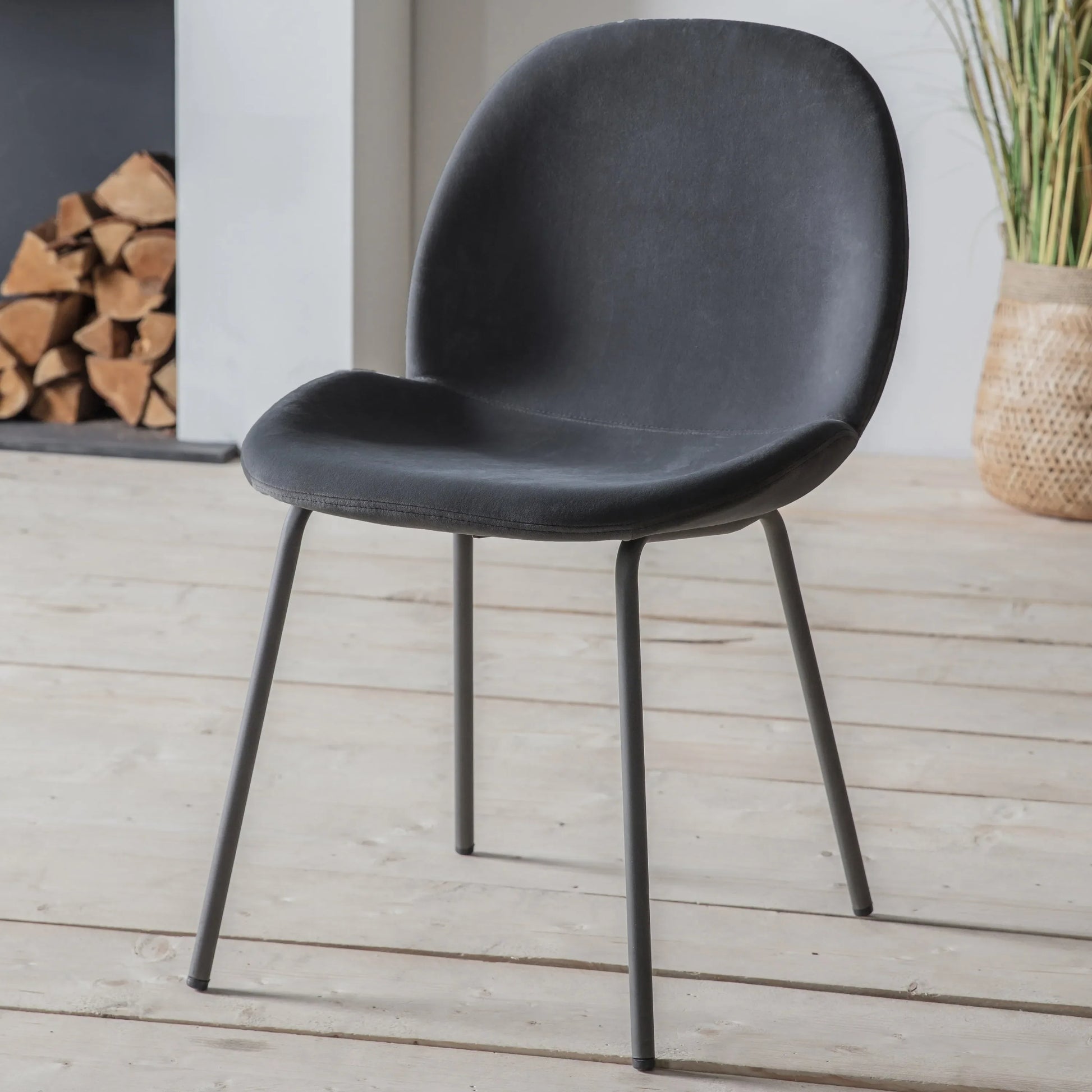 Gallery Direct Pair of Flanagan Dining Chairs in Grey