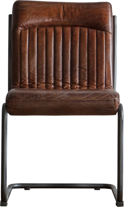 Gallery Direct Capri Leather Chair in Brown Leather