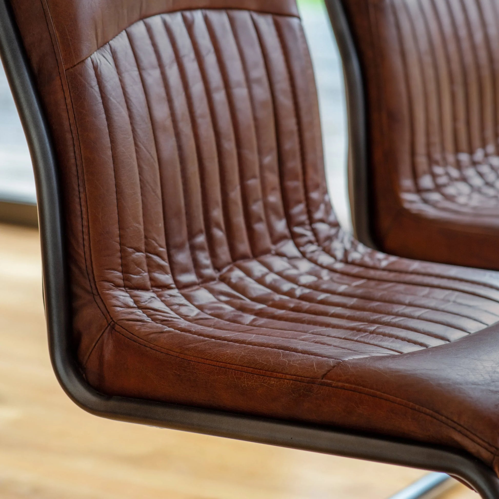 Gallery Direct Capri Leather Chair in Brown Leather