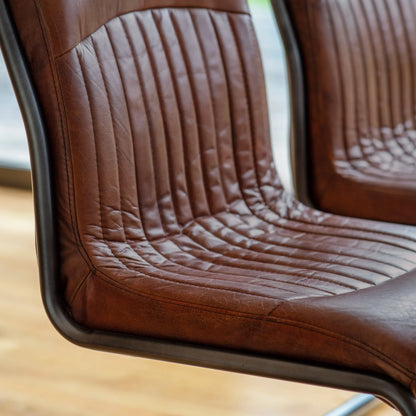 Gallery Direct Capri Leather Chair in Brown Leather