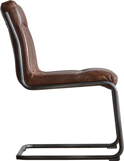 Gallery Direct Capri Leather Chair in Brown Leather