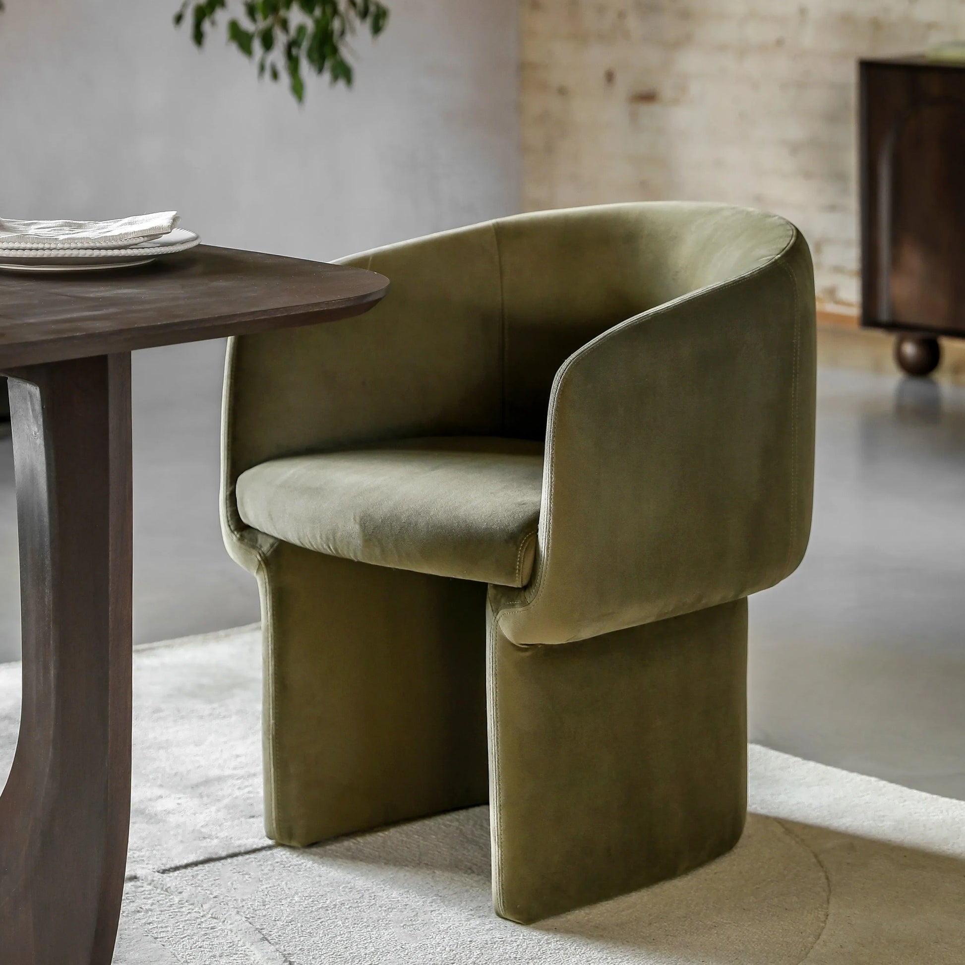 Gallery Direct Holm Dining Chair in Moss Green