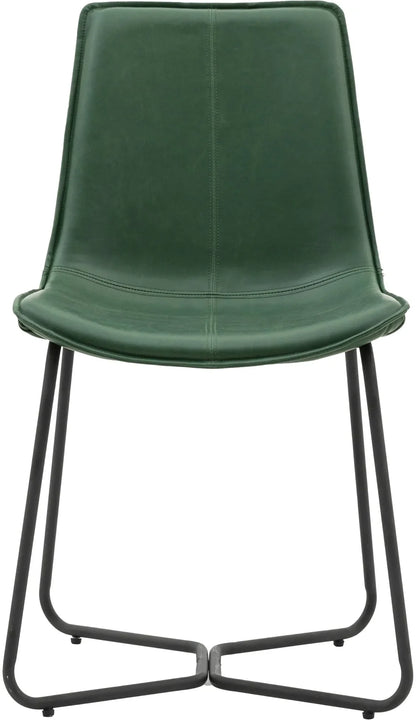 Gallery Direct Pair of Hawking Dining Chairs in Green
