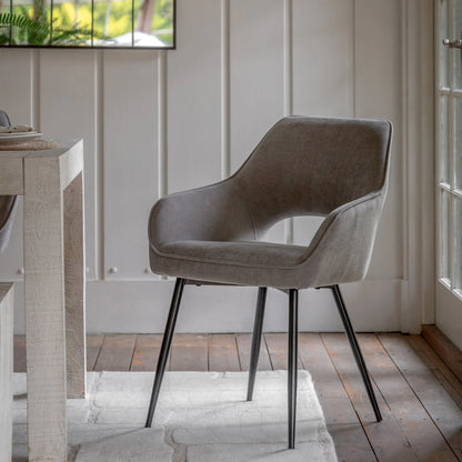 Gallery Direct Pair of Ivorra Dining Chairs in Grey