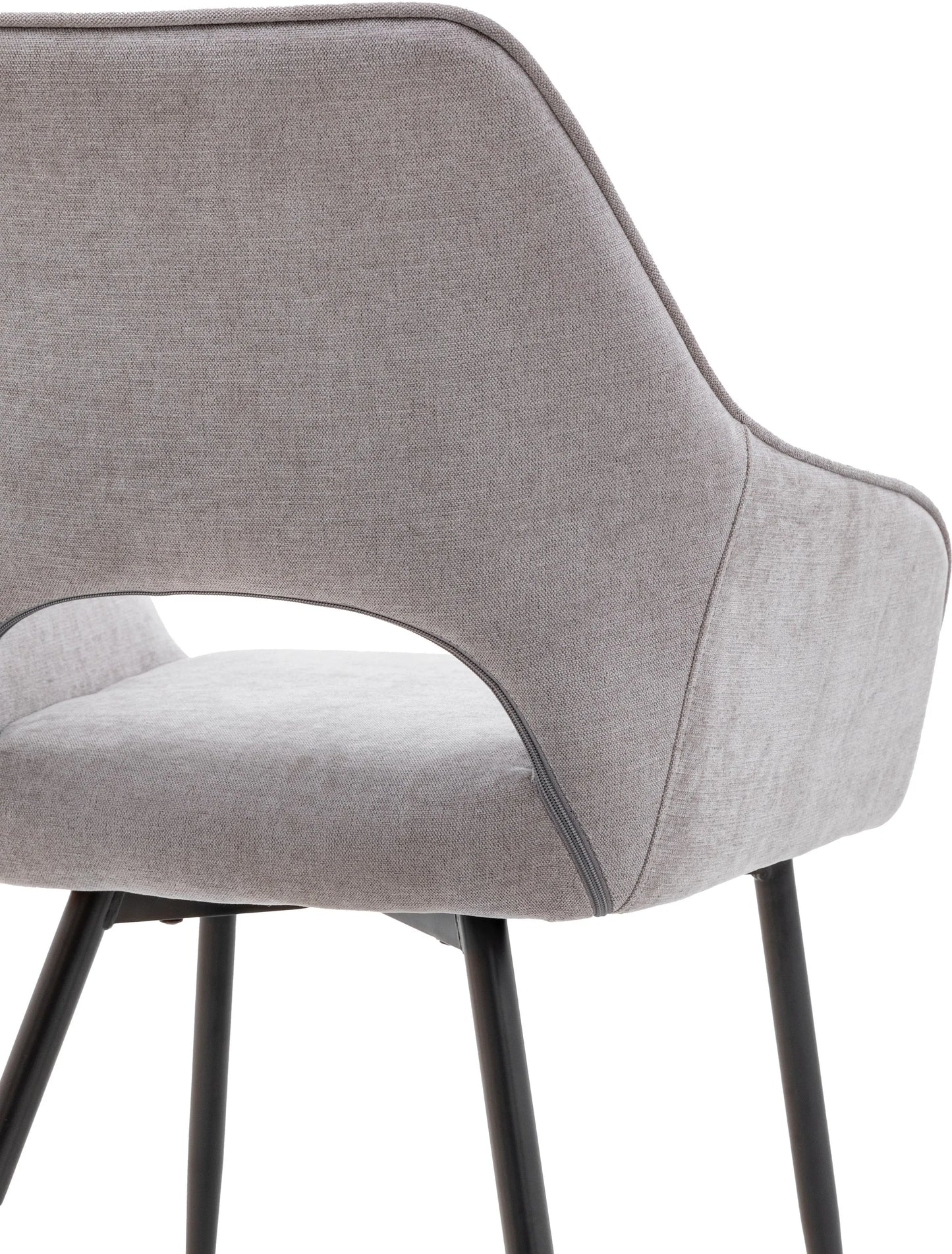 Gallery Direct Pair of Ivorra Dining Chairs in Grey