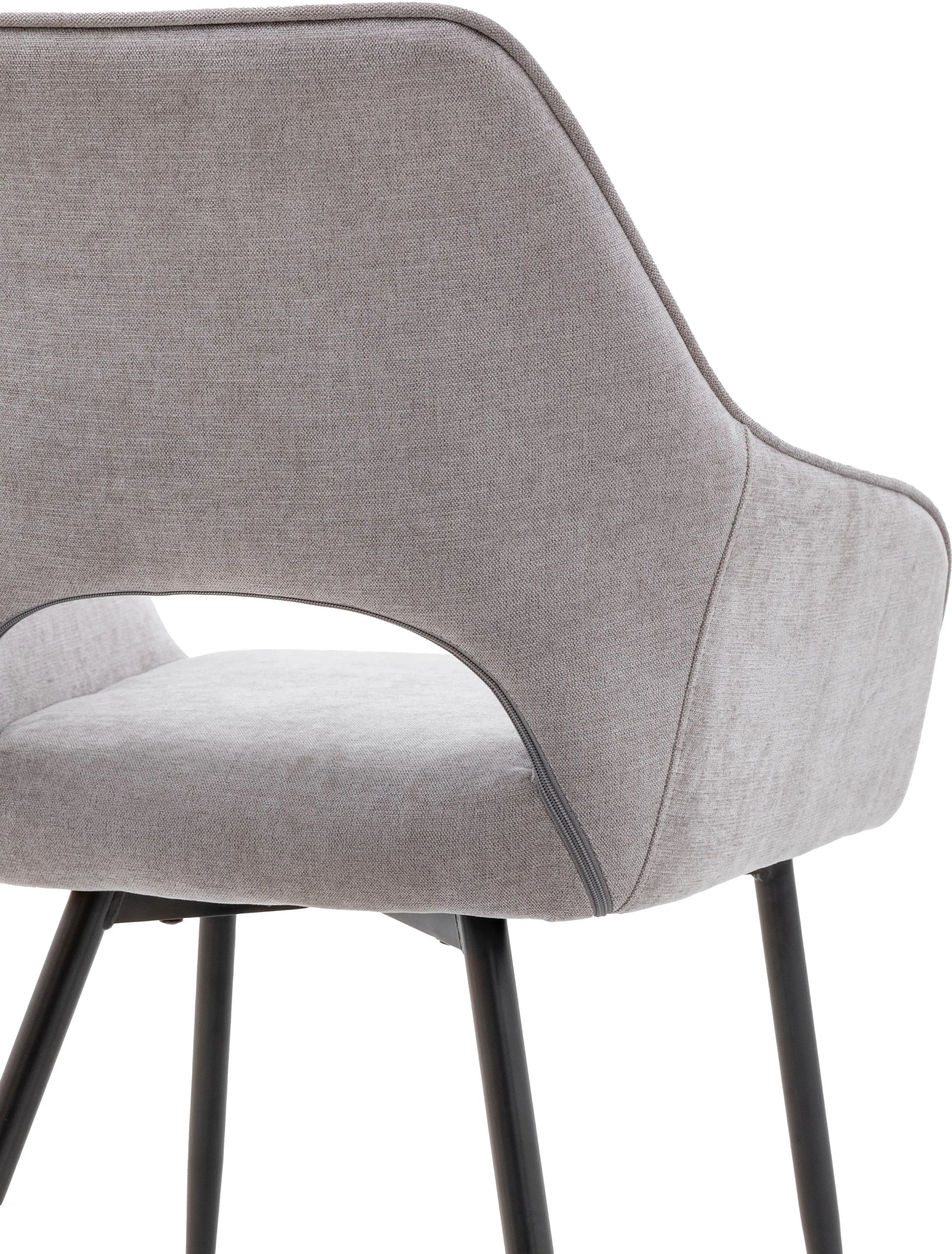 Gallery Direct Pair of Ivorra Dining Chairs in Grey