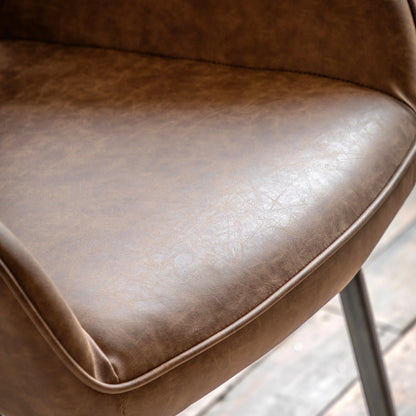 Gallery Direct Pair of Ivorra Dining Chairs in Brown