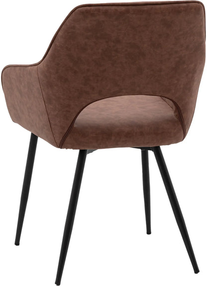 Gallery Direct Pair of Ivorra Dining Chairs in Brown
