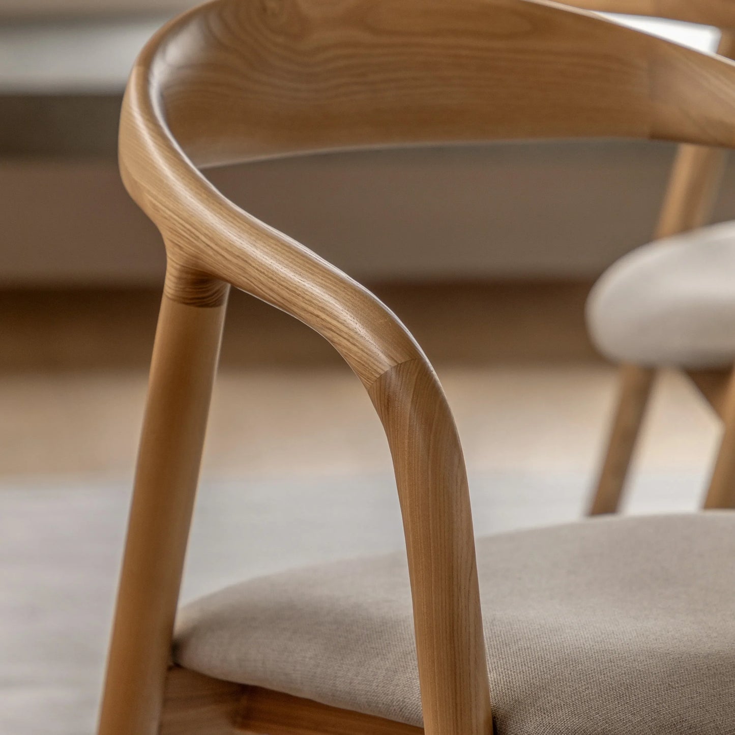 Gallery Direct Madrid Pair of Upholstered Dining Chairs in Oak