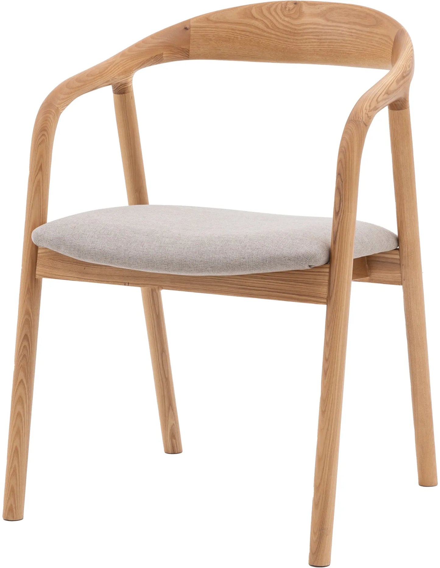 Gallery Direct Madrid Pair of Upholstered Dining Chairs in Oak