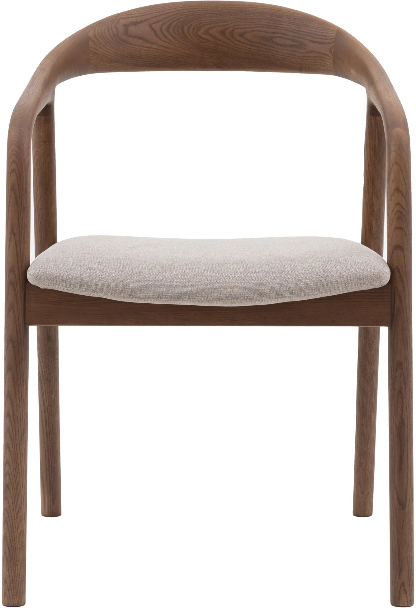 Gallery Direct Madrid Pair of Upholstered Dining Chairs in Walnut