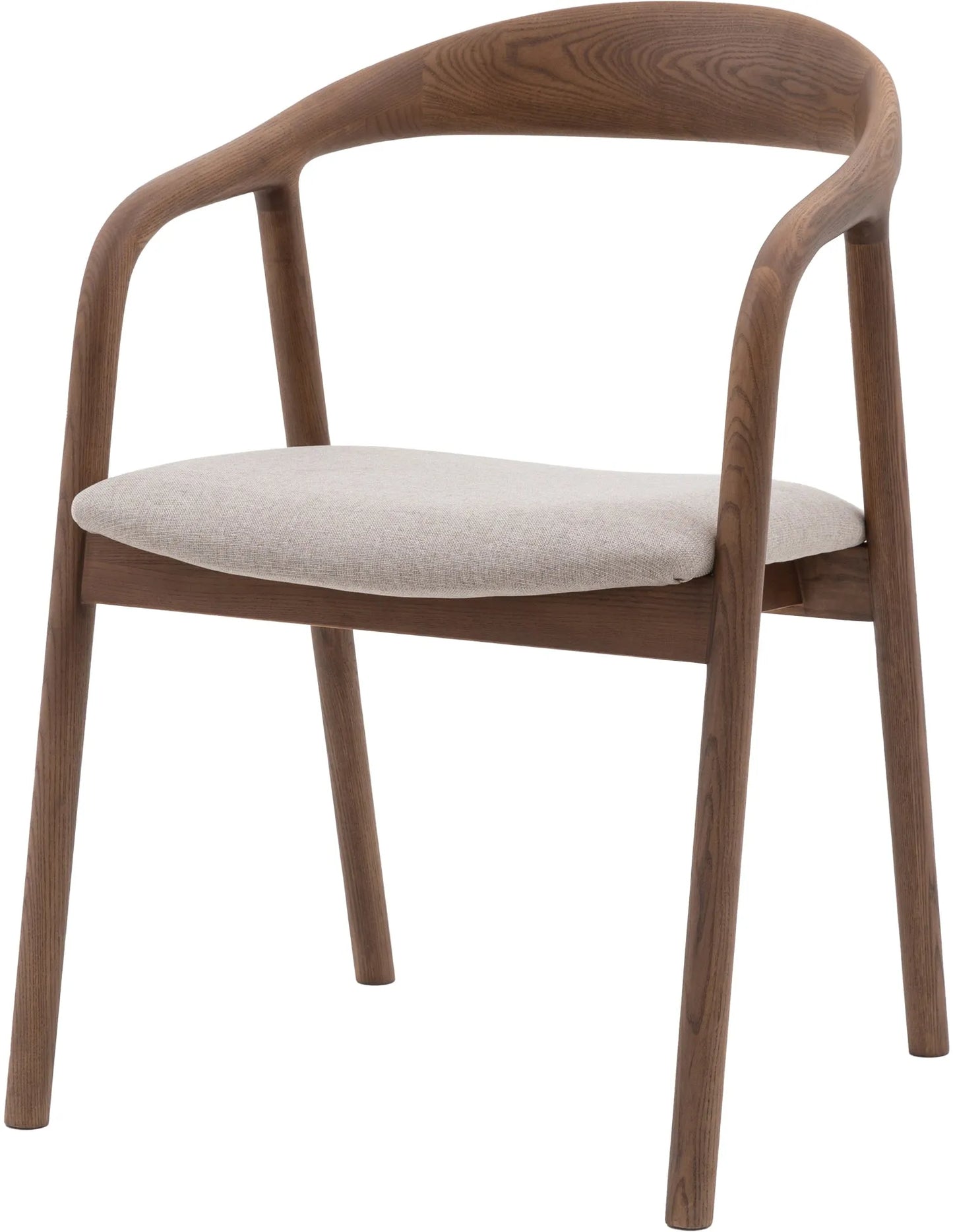 Gallery Direct Madrid Pair of Upholstered Dining Chairs in Walnut