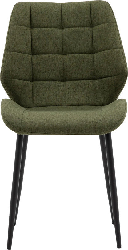 Gallery Direct Pair of Manford Dining Chairs in Bottle Green