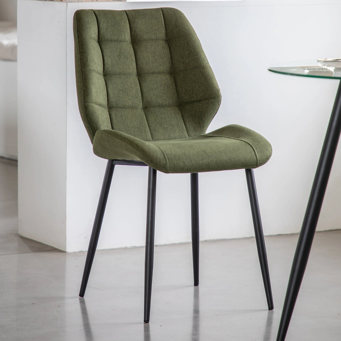Gallery Direct Pair of Manford Dining Chairs in Bottle Green