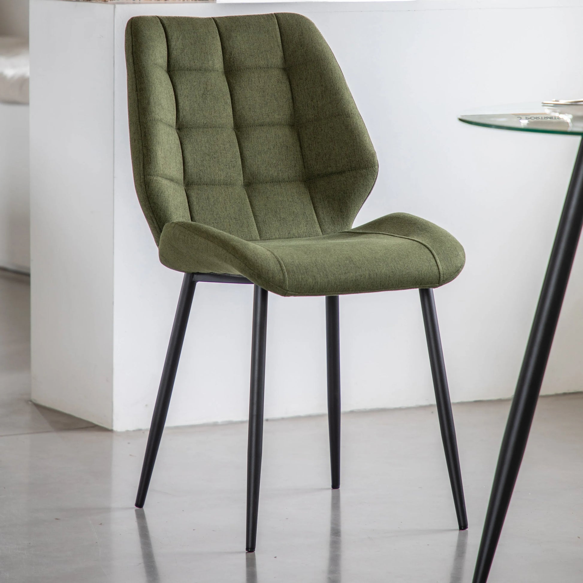 Gallery Direct Pair of Manford Dining Chairs in Bottle Green
