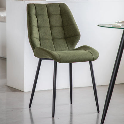Gallery Direct Pair of Manford Dining Chairs in Bottle Green