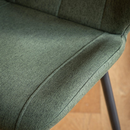 Gallery Direct Pair of Manford Dining Chairs in Bottle Green