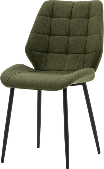 Gallery Direct Pair of Manford Dining Chairs in Bottle Green
