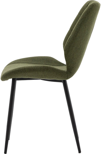 Gallery Direct Pair of Manford Dining Chairs in Bottle Green