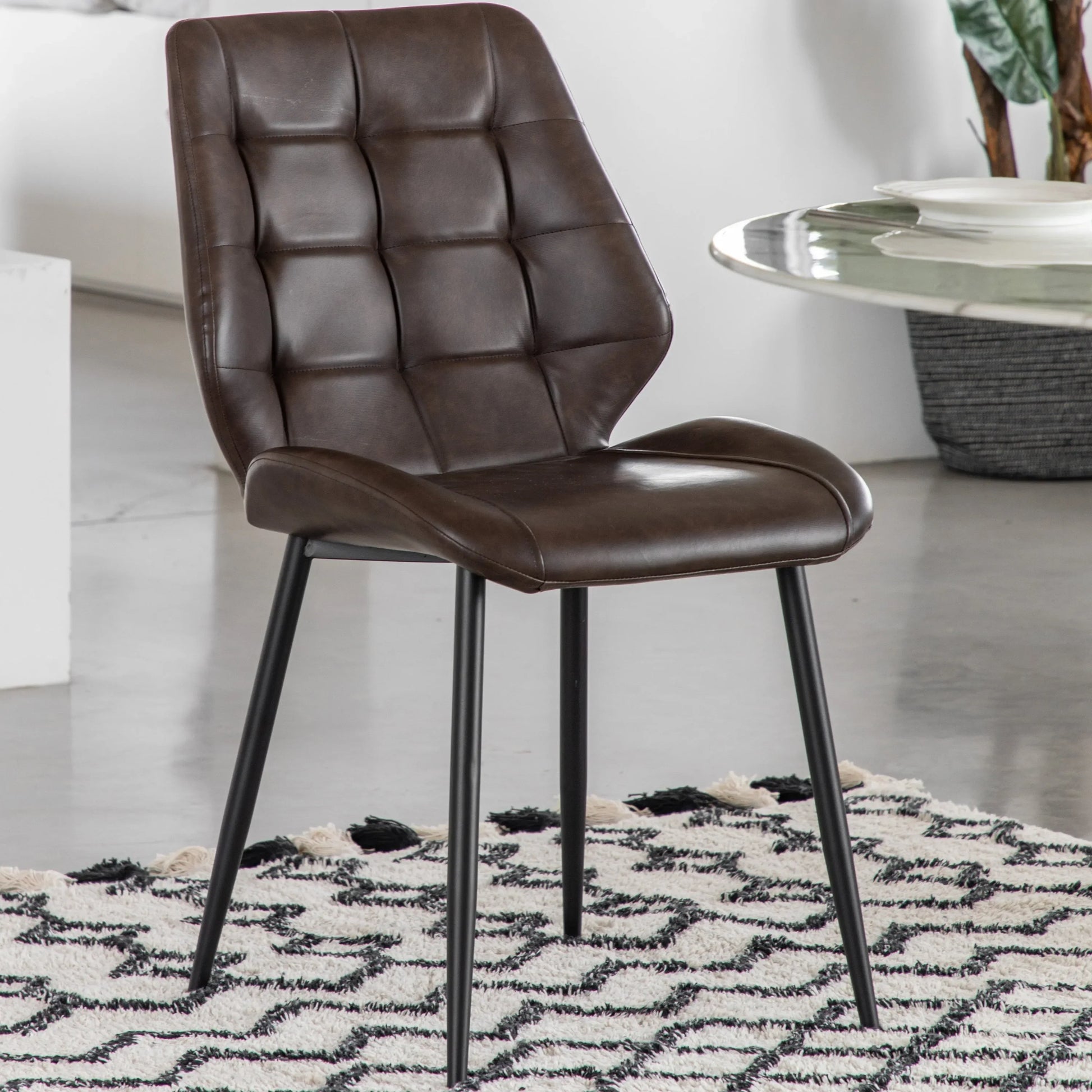 Gallery Direct Pair of Manford Dining Chairs in Brown
