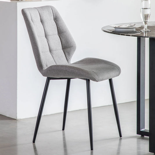 Gallery Direct Pair of Manford Dining Chairs in Light Grey