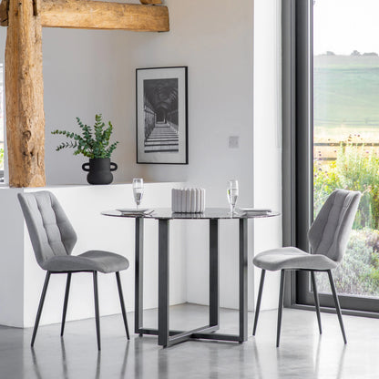 Gallery Direct Pair of Manford Dining Chairs in Light Grey