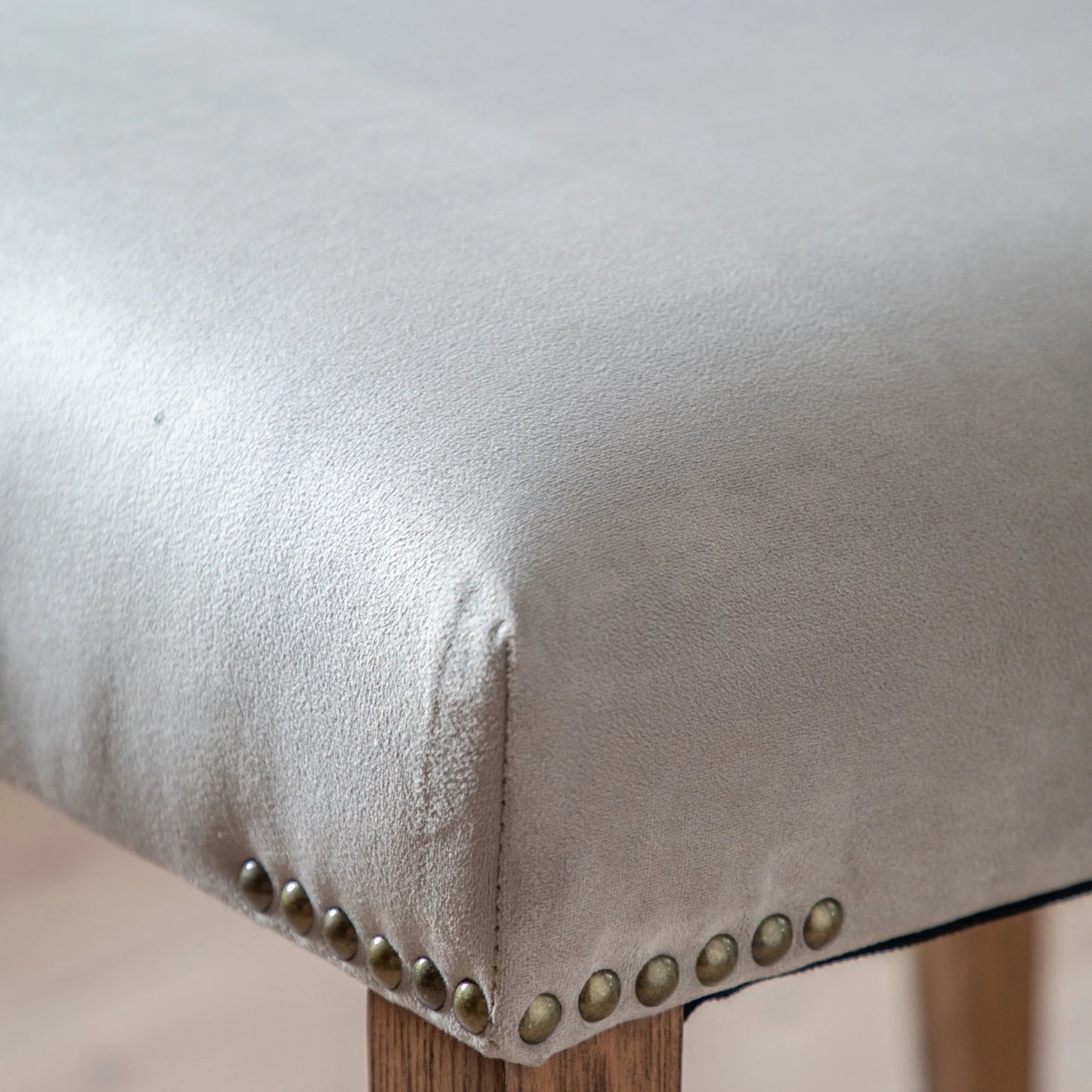 Gallery Direct Pair of Highgrove Dining Chairs in Dove Velvet