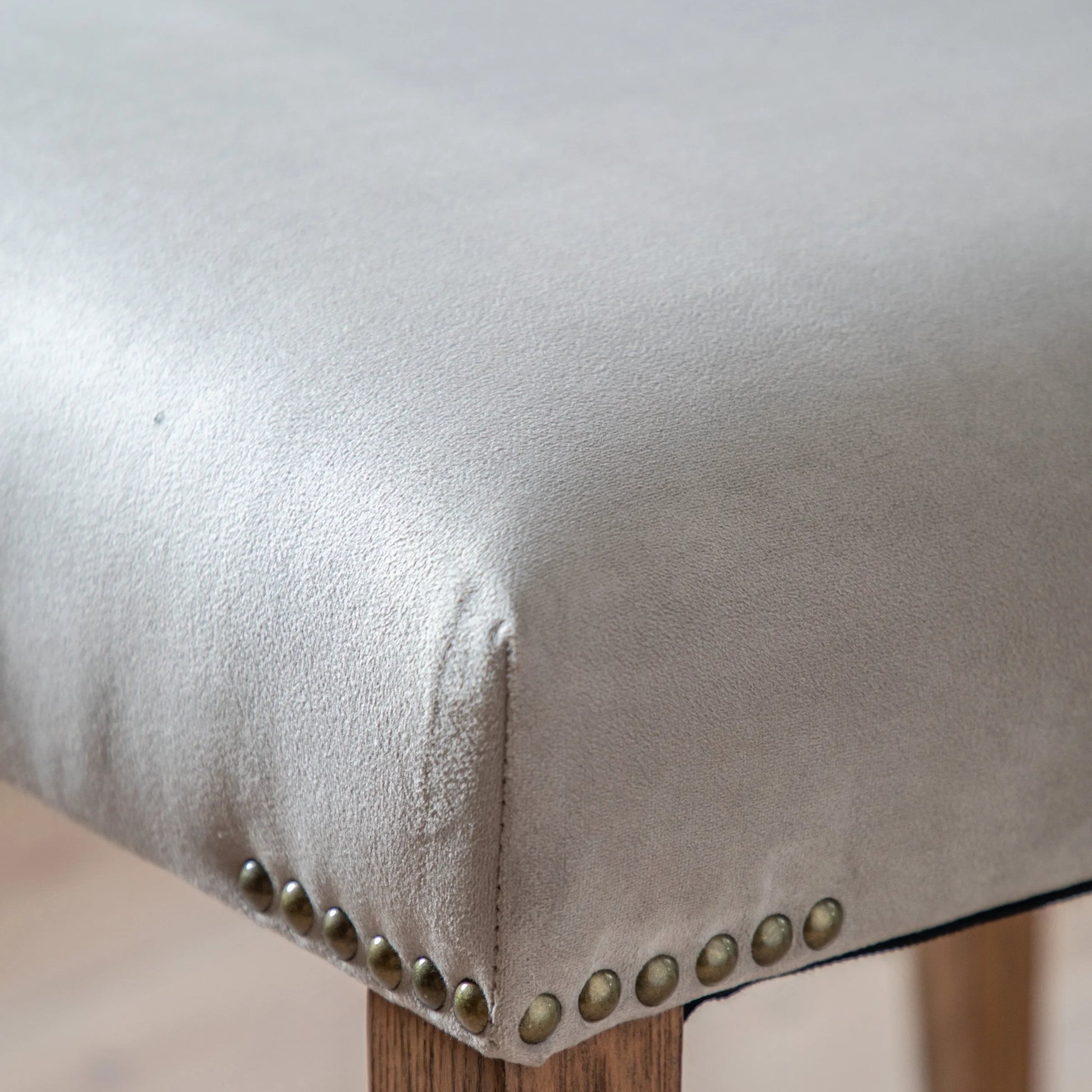 Gallery Direct Pair of Highgrove Dining Chairs in Dove Velvet